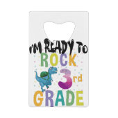 新学期3年生のディーノをつぶす準備ができている クレジットカード栓抜き (正面)