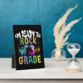 新学期3年生のディーノをつぶす準備ができている フォトプラーク (側面)