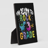 新学期3年生のディーノをつぶす準備ができている フォトプラーク (側面)