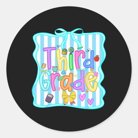 新学期3年生ガールズバウ3年生ティー ラウンドシール (正面)