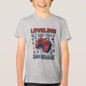 新学期3年生ゲーマーブルーレッドボーイガール トライブレンドTシャツ (正面)