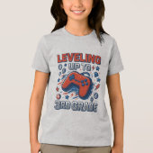 新学期3年生ゲーマーブルーレッドボーイガール トライブレンドＴシャツ (正面)