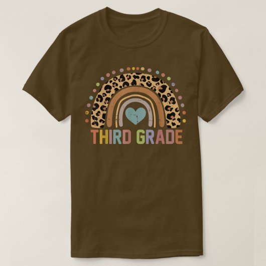 新学期3年生レインボーレオパード3rdグラ tシャツ (デザイン正面)