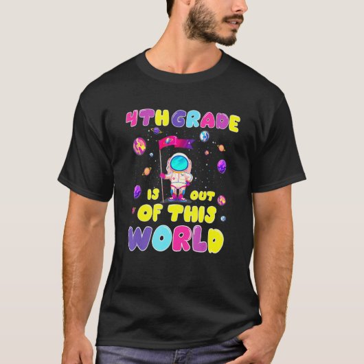 新学期4年生はこの世界のかわいい Tシャツ (正面)
