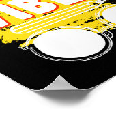 新学期4年生スタイルのTシャツ 初日の子供 ポスター (角)