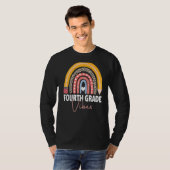 新学期4年生ビーブレインボーレオパード茶 Tシャツ (正面フル)