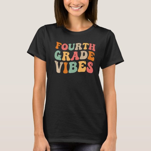 新学期4級ビベスレトロGroovy茶 Tシャツ (正面)