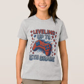 新学期5年生ゲーマーブルーレッドボーイガール トライブレンドTシャツ (正面)