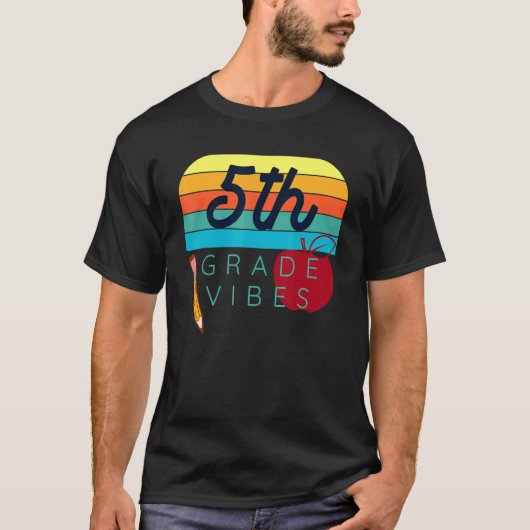 新学期5年生先生キッズフィフスグラード Tシャツ (正面)