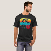 新学期5年生先生キッズフィフスグラード Tシャツ (正面フル)