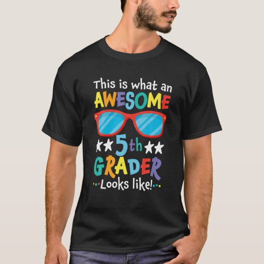 新学期5年生5年生素晴らしルック Tシャツ (正面)
