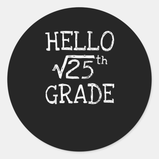 新学期5等角根25数学キ ラウンドシール (正面)