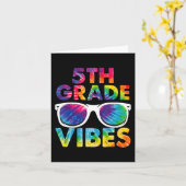 新学期5級振動絞り染め5級 カード (黄色い花)