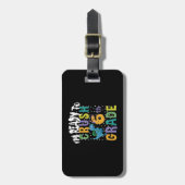 新学期6年生のディノをつぶす準備ができている ラゲッジタグ (正面縦)