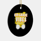 新学期6年生バイベスシャツ初日キッド セラミックオーナメント (右)