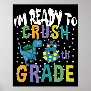 新学期8年生のディノをつぶす準備ができている ポスター