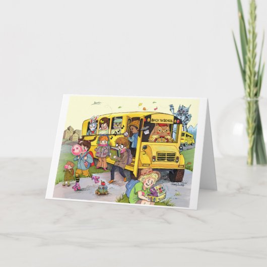 新学期80のスタイルグリーティングカード カード (正面)