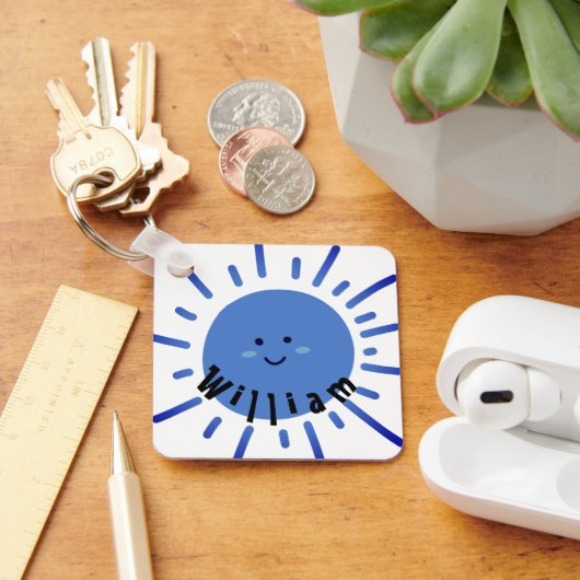 新学期 | かわいいキッズボホービーブスサン&クラウド キーホルダー (デスク)