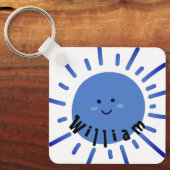 新学期 | かわいいキッズボホービーブスサン&クラウド キーホルダー (正面)