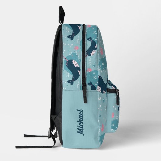 新学期 – かわいいナルファルパーソナライズされた プリントバックパック (左)