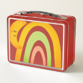 新学期 | かわいいハッピーサニーレインボークラウド メタルランチボックス (裏面)