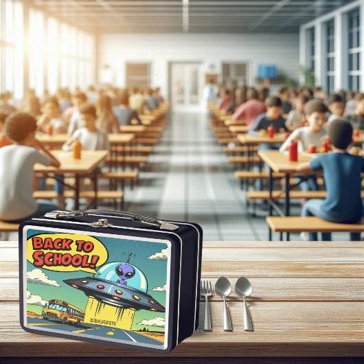 新学期-エイリアンスタイル! メタルランチボックス