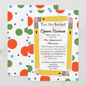 新学期 オープン ハウス ご招待 招待状 (正面/裏面)