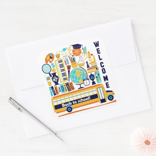 新学期 スクエアシール (封筒)