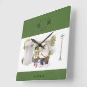 新学期 スクエア壁時計 (傾斜)