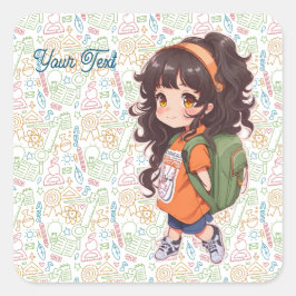 新学期。スクールガール スクエアシール