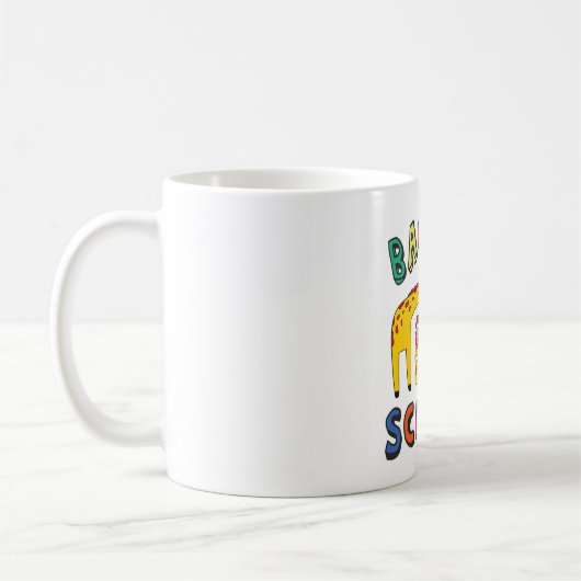 新学期 – ステイ・セーフ コーヒーマグカップ (左)