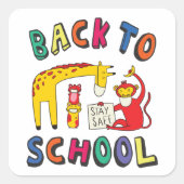 新学期 – ステイ・セーフ スクエアシール (正面)