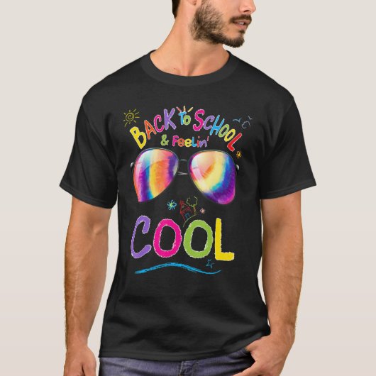 新学期&ズ感じ絞り染めサカッコいいングラス Tシャツ (正面)