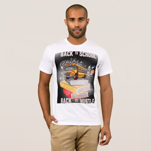 新学期 – ハッスルに戻る | ストゥやる気を起こさせるー Tシャツ (正面フル)