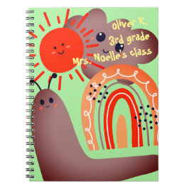 新学期 | ハッピースマイルクラウドサンカタツムリ名 ノートブック