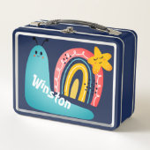 新学期 | ハッピーレインボーサニーカタツムリ メタルランチボックス (正面)