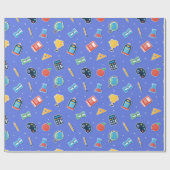 新学期 | パープル ラッピングペーパー (フラット)