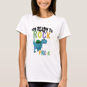 新学期 プレK恐竜デザイン Tシャツ