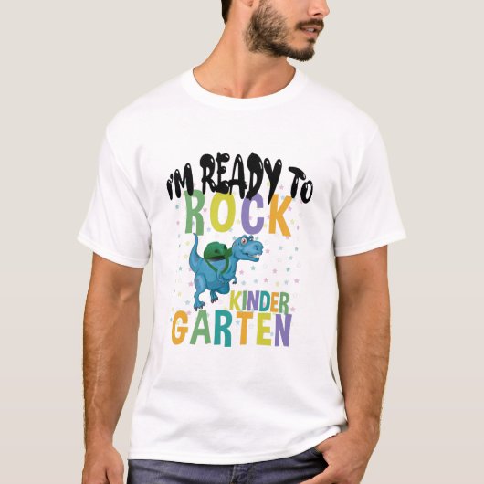 新学期 プレK恐竜デザインTシャツ Tシャツ (正面)