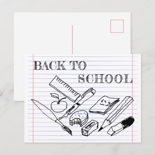 新学期 ポストカード (正面/裏面)