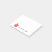 新学期 ミニマル かわいいアップルの先生 ポストイット (アングル)