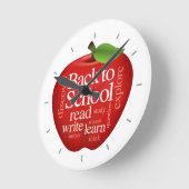 新学期 ラウンド壁時計 (傾斜)