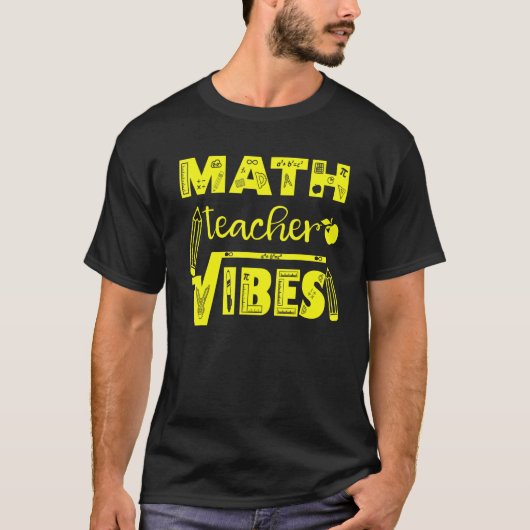 新学期+初日+数学教師+気分+メンズ+レディース Tシャツ (正面)