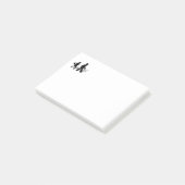 新学期 - 子供のシルエットが歩く ポストイット (アングル)