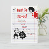 「新学期」「学校懇親会」おもしろいパーティー 招待状 (スタンド正面)