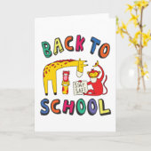 新学期 – 安全を維持 カード (黄色い花)