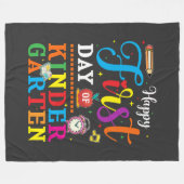 新学期、幼稚園 フリースブランケット (正面(横))