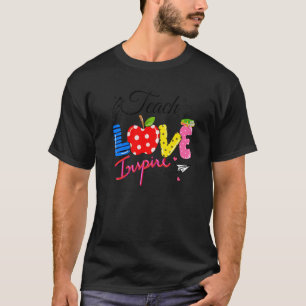 新学期 愛を教え 励ます 最初の学校の日 Tシャツ