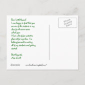 新学期 案内ポストカード (裏面)