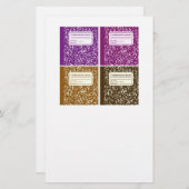 新学期/構成ノートブック 便箋 (正面/裏面)